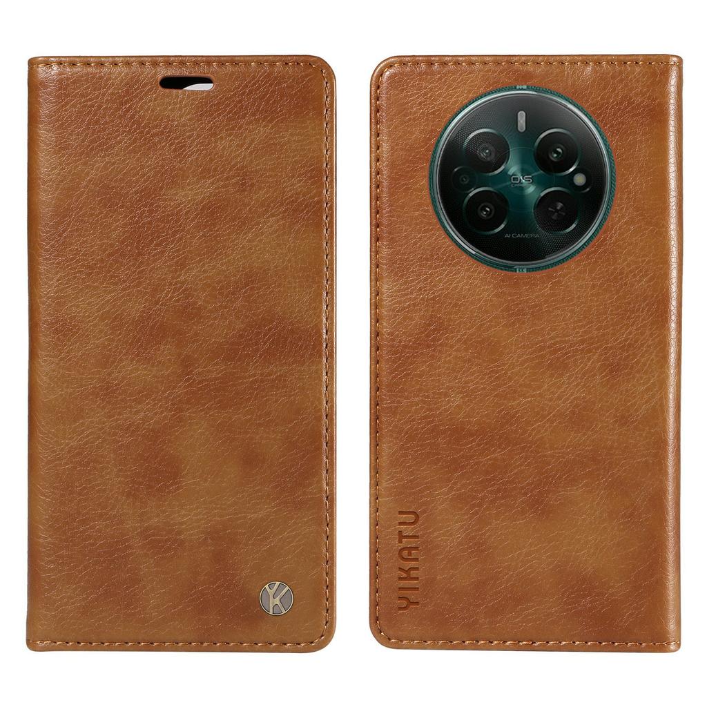 YIKATU YK-006 For Realme 12 4G/12+ 5G Case Drop-Proof Leather Card Holder Phone Protective Cover