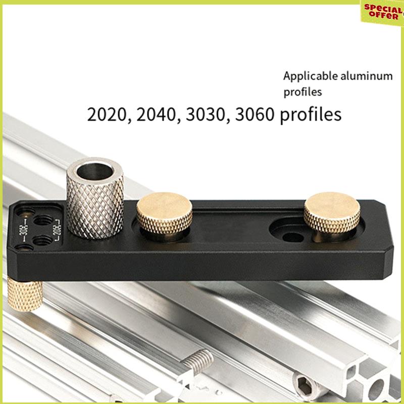 A34R Track Drill Guide With Sliders Countersunk Step Drill Guide Punch Connection Tool Hole Punching Guide Tools Punch Aid
