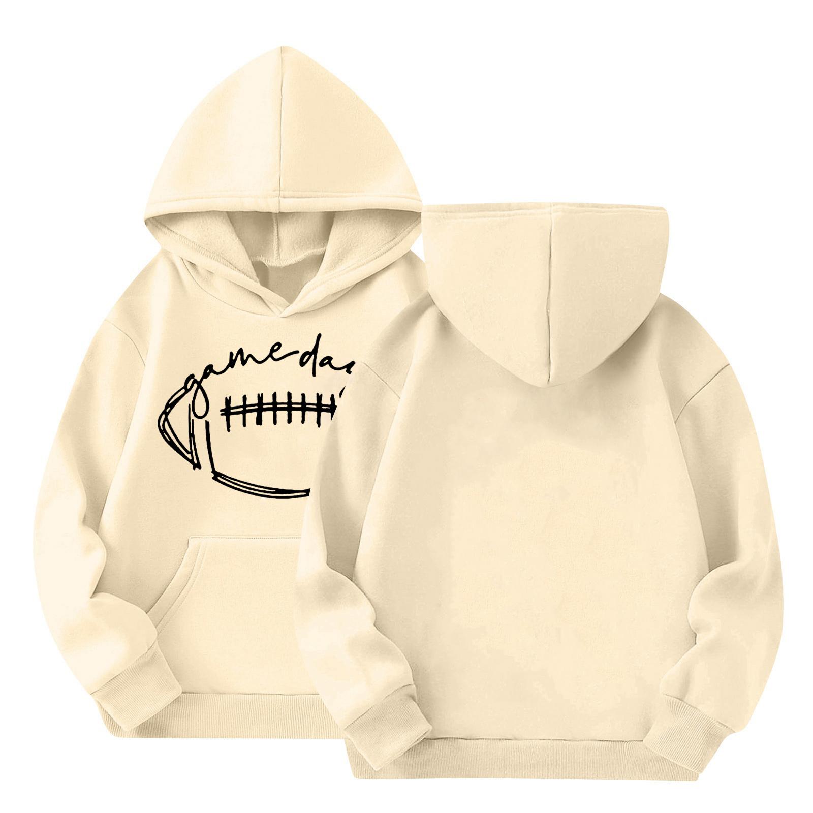 

Cute Hoodies For Teen Children Trendy Preppy Hooded Sweatshirts Oversized Long Sleeve Shirts Clothes For Children 110 бежевий