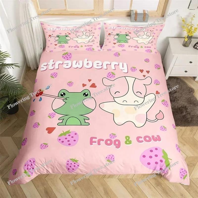 Lovely Baby Elephant Flowers Duvet Cover Set Cute Cartoon Animals Bedding Set Giraffe Quilt Cover Twin Full For Girls Boys Gift