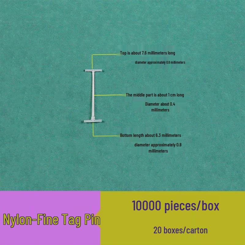 Durable Nylon T-End Fine Tag Pins for Apparel Label Guns - Strong and Break-resistant