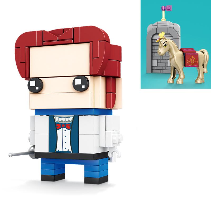 

KAZI Girl Building Block Princess Car Careta Dream Castle Puzzle Assembly Diy Toy Light