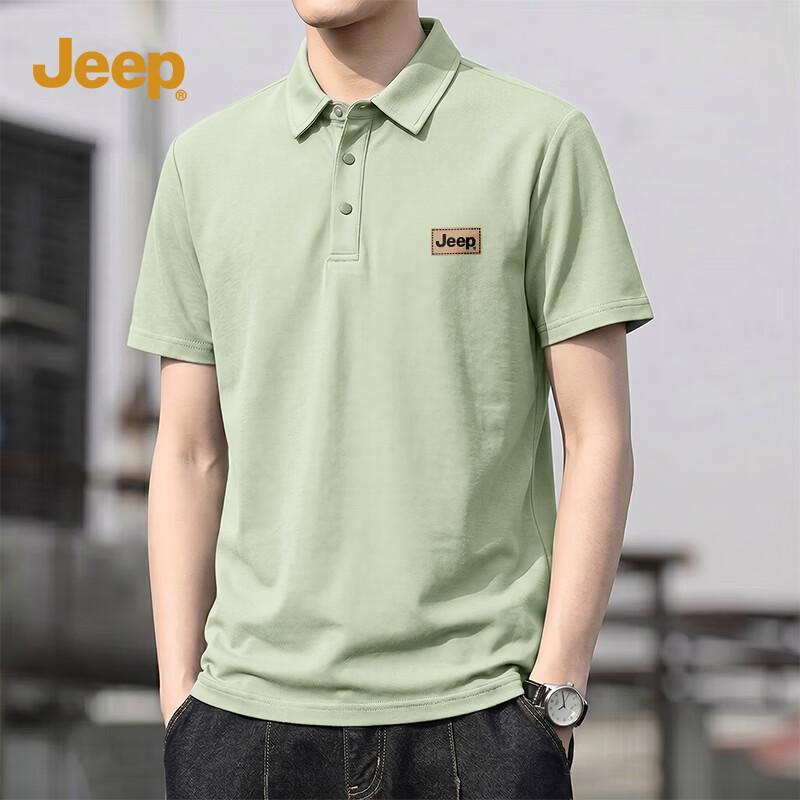 Jeep Men s Seamless Lapel Short Sleeve Polo Shirt 4XL
