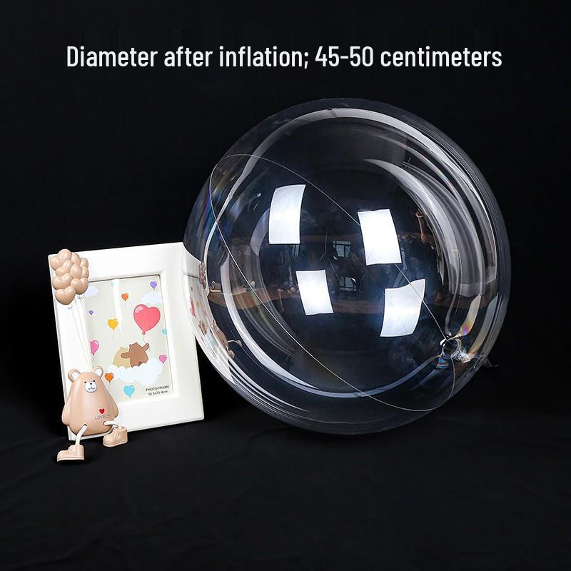 Influencer Bobo Balloon No-Stretch Bouquet - Transparent Wedding & Birthday Decoration