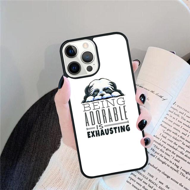 Cartoon Shih Tzu Dog Coque Shell For iPhone 17 Air 15 16 14 13 12 Pro Max 11 Pro Max Plus Phone Case Cover