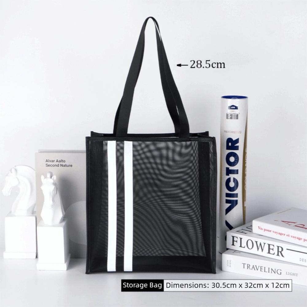 Fashion Clear Tote Bag Nylon Mesh Large Capacity Handbag Transparent Single-shoulder Bag for Women