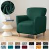 Velvet Stretch Tub Chair Cover Living Room Elastic Club Armchair Slipcovers Single Sofa Covers Washable Home Bar Counter Hotel