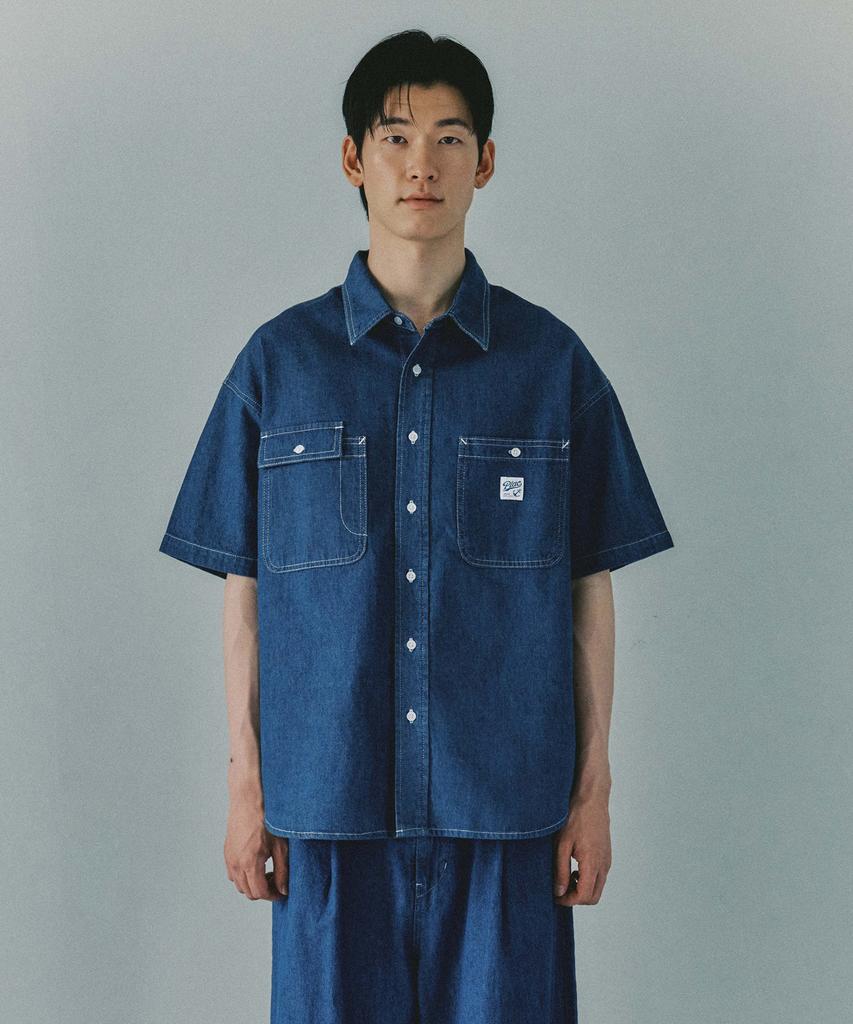 PLAC 051 Cone Denim Summer Shorts Sleeve Shirt