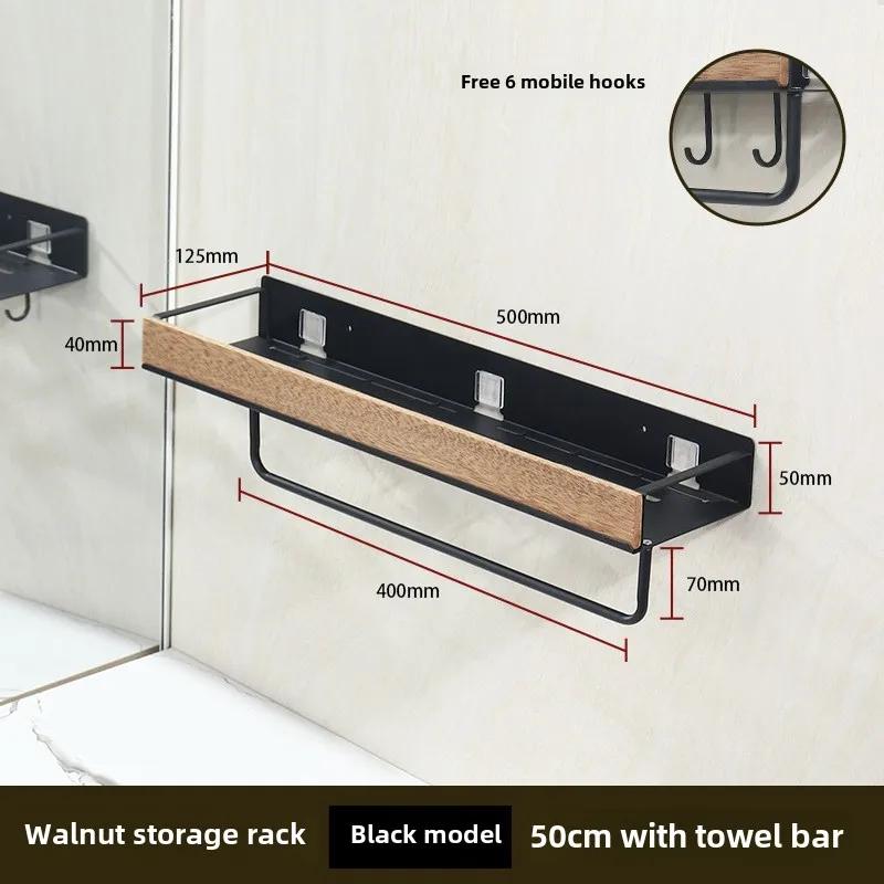 Černé rohové police do koupelny Kuchyňská nástěnná police Stojan na šampony do sprchy Koupelnové doplňky 40-60 cm