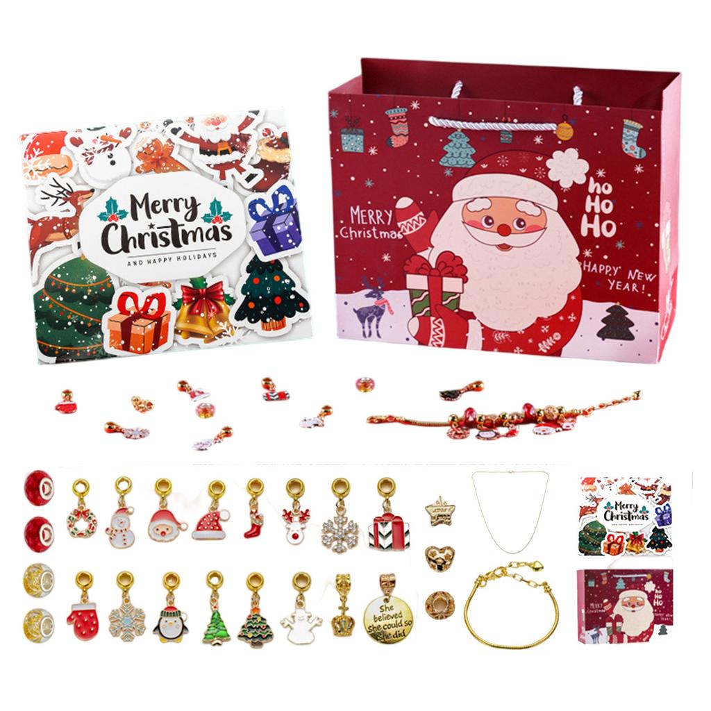 The 24-grid Calendar Arrival Series Of Bracelet Accessories Christmas Surprise Blind-box