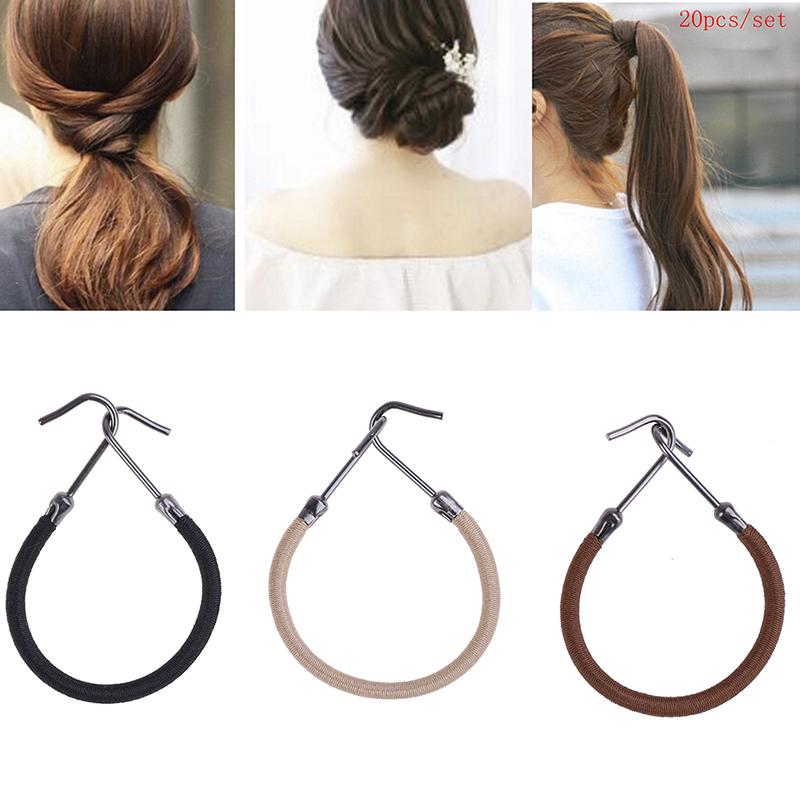 20Pcs Ponytail Hooks Headband Hair Claw Hair Clips Rubber Bands Hair Braid Hair