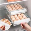 Refrigerator Egg Rack Double-layer Transparent Surface Stackable Egg Container Plastic Refrigerator Food Dispenser for Kitchen