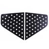 For Kia Soul - Aluminum Alloy Black Car Rear Triangular Glass Window Honeycomb Decorative Panel Sticker Accessories