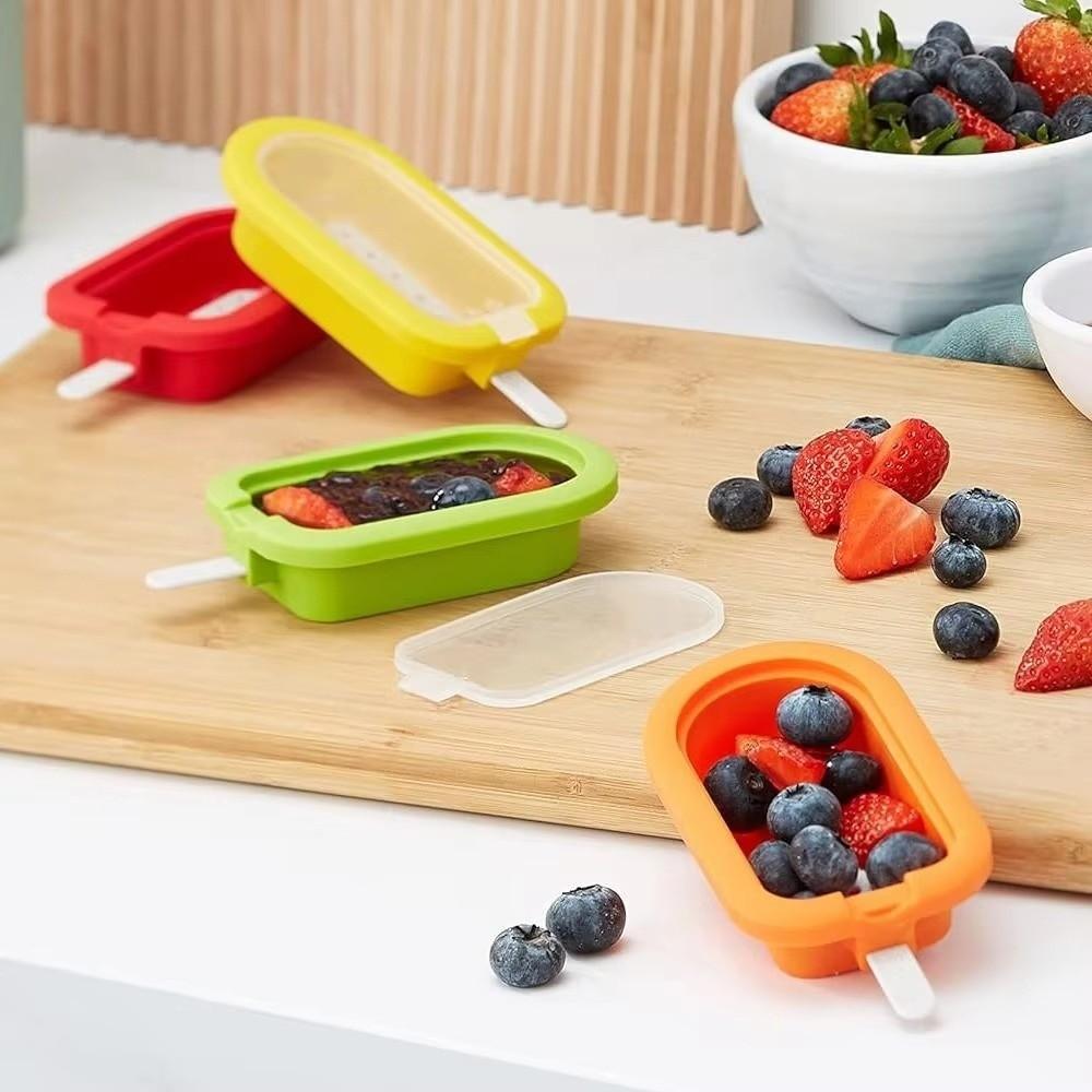 Silicone Popsicle Mould Reusable Ice-lolly Maker Mould Popsicle Maker Mould Cheese Lollipops