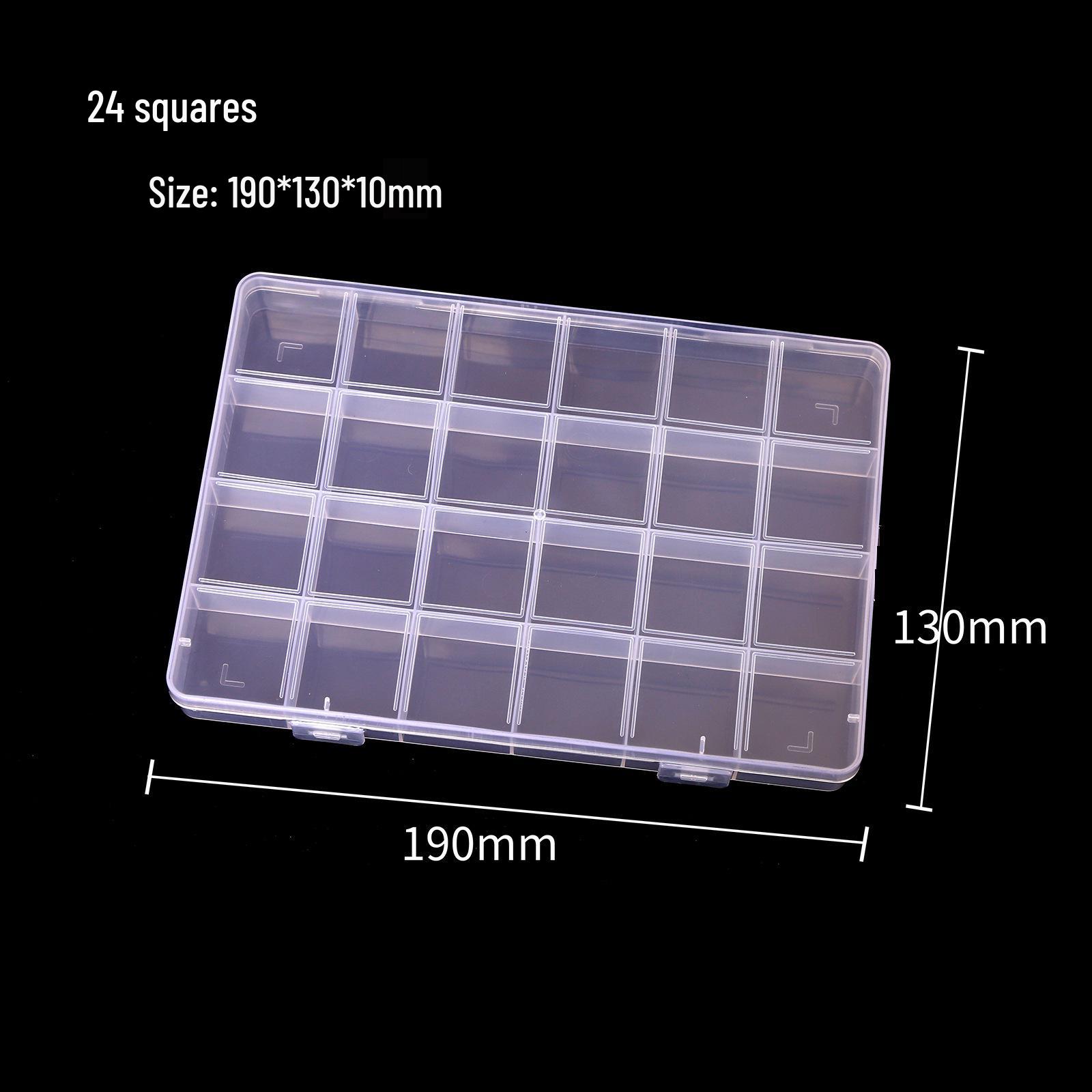 

Прозрачный пластиковый органайзер с 24 отделениями для хранения нейл-арта, страз, бусин и ювелирной фурнитуры