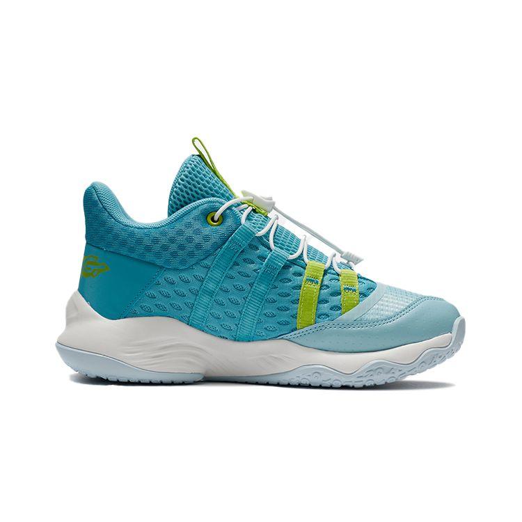 LiNing Youth  Non-Slip Shock Absorbing Wear-Resistant Low-Top Basketball Shoes Kids Sneakers Blue YKBS010-5