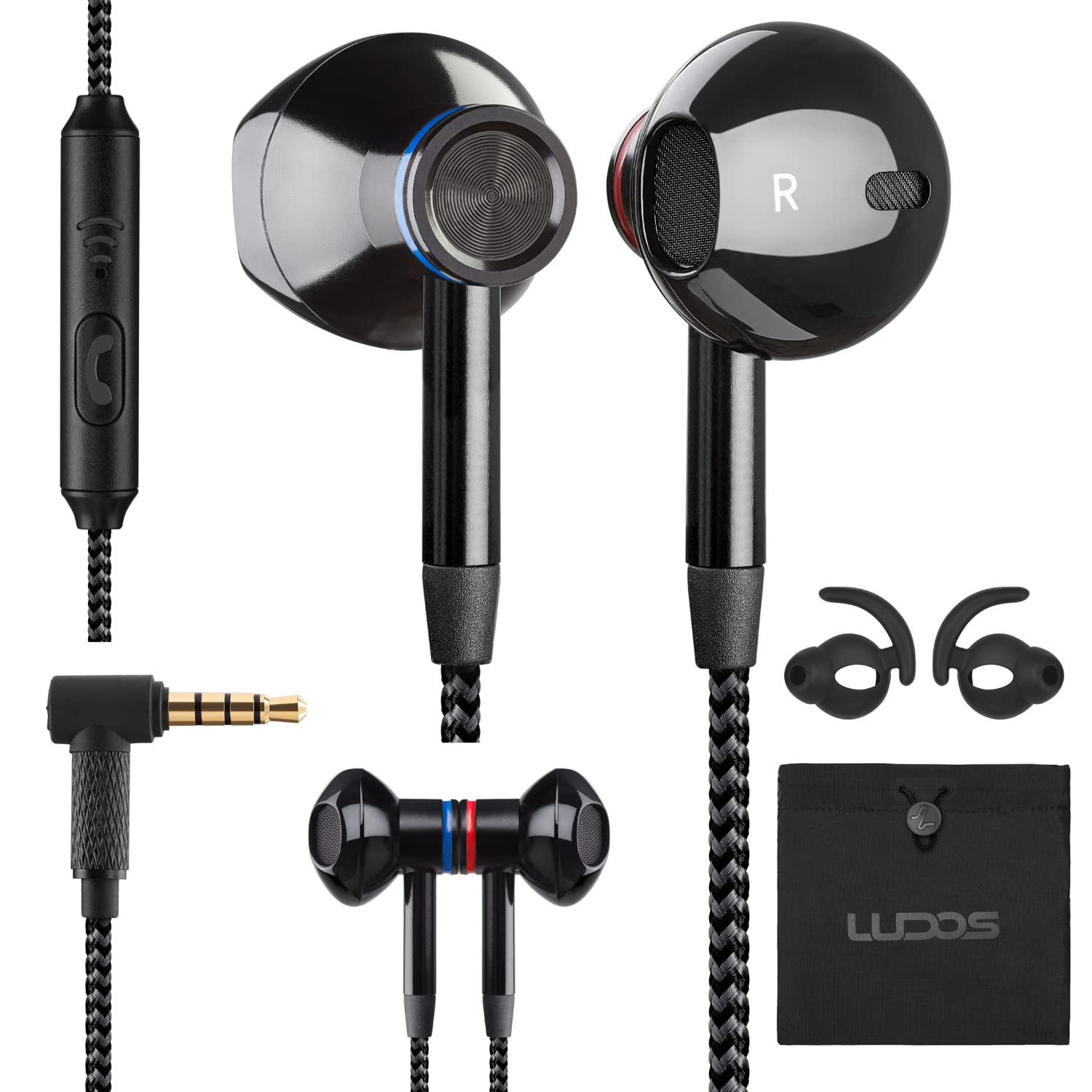

LUDOS NOVA Wired Earphones with Mic, Noise Isolation