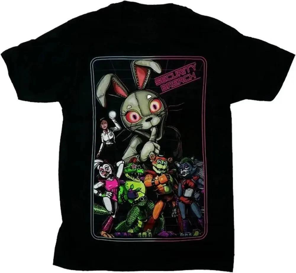 New Horror Game FNAF At Freddys Peripherals Print TShirt Men Women Cotton Crewneck Summer New Tee Oversize Harajuku Fashion Top