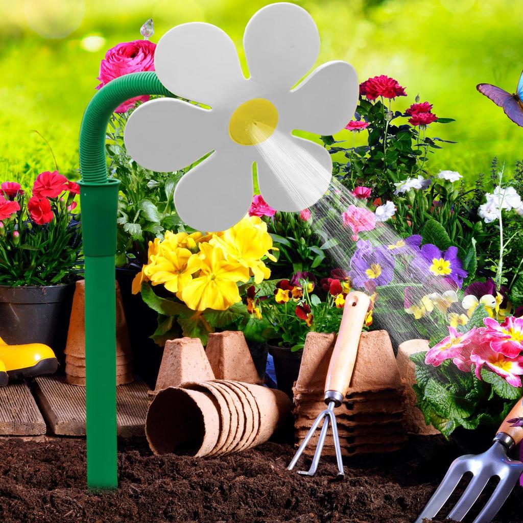 Blumenwasser-Sprüher Blumen-Sprüher mit Erdspieß 360 Grad drehendes Hofbewässerungssystem zum Bewässern Spielen Bauernhof