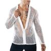 Men Fishnet Shirt Mens Fishnet Top Mesh Transparent  Muscle T-Shirt Net Undershirt Top
