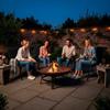 Terrace Chairs, 4 Pieces, 92 Cm, Made of Metal, for Balcony, Terrace, Modern, In Black Textilene