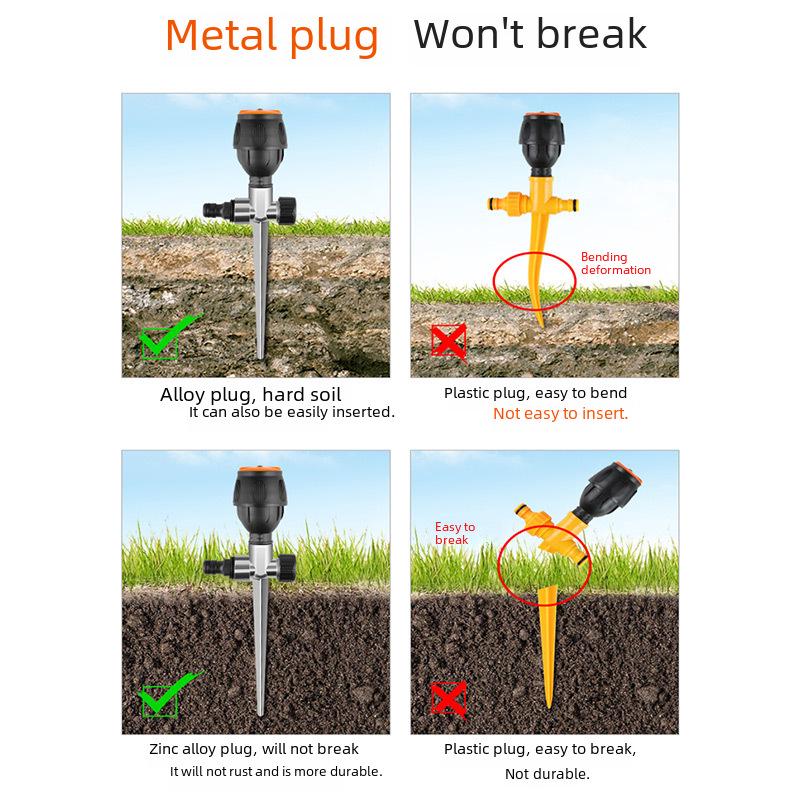 Stop Magnalowy Ramię Wahliwe 4-Punktowe Średniego Zasięgu 360° Automatyczny Obrotowy Zraszacz