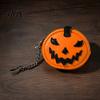 Mała Dynia Portmonetka Mini Portfel Breloczek, Halloweenowa Torebka Portfel Zawieszka, Sztuczna Odpinana Wisząca na Plecaki Skórzany Uchwyt na Monety Karty,