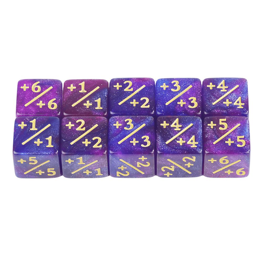 10-Pack Dice Counter Token Dice D6 Dice Compatible Card Game Competition Math Teaching Tools Accessories