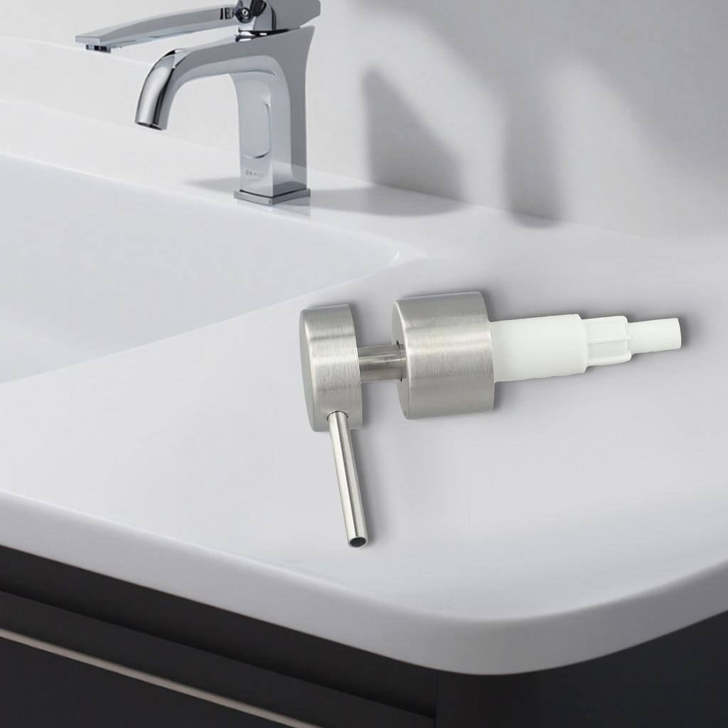 304 Stainless Steel Soap Dispenser Nozzle Liquid Press Head Lotion Pump Bottle