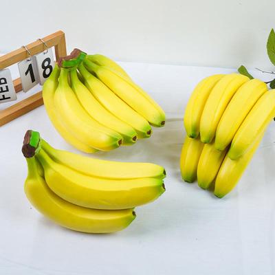 1 ST Konstgjord Banan Dekorativ Plast Frukt Realistisk Display Simulerad Banan För Bröllop Jul Dekor