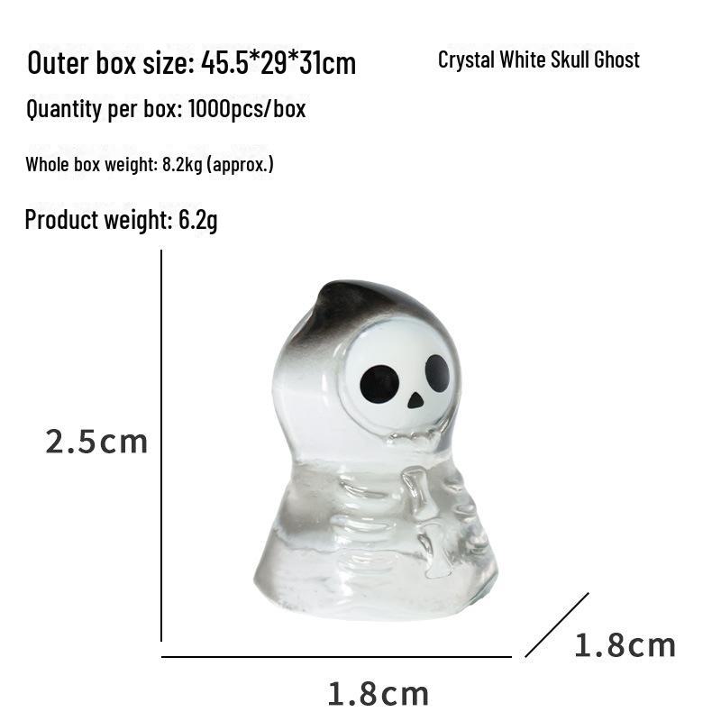 

Безликий мужской череп хрустальные украшения - маленький призрак подарок на Хэллоуин, модные украшения