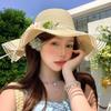 Fashion Wavy Edge Straw Hat Parent-child Small Fragrant Wind Cute Princess Sun Hat Summer Vacation Wind Sun Hat
