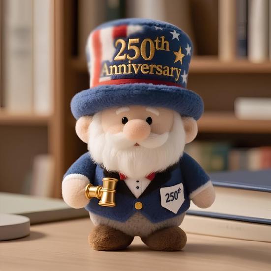 America 250th Anniversary Gnome Ornament Mini Design Portable Decorative Gnome Sculpture with Even Color