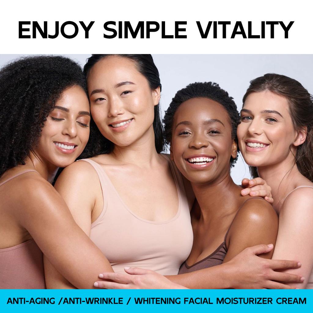 50ml Pressed Jar Morning & Night Hydrating Face Cream Mooth Delicate Radiant and Translucent Rapid Absorption of Skin Retinol Anti Aging Serum