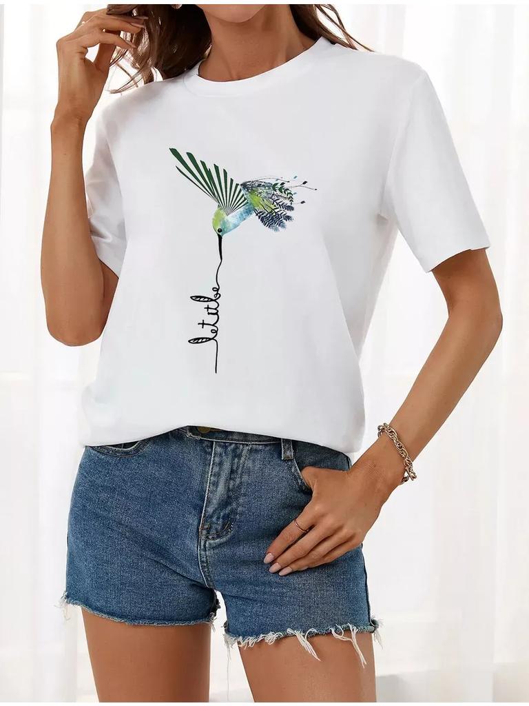 Basic T-Shirt Graphic, lLong Cotton
