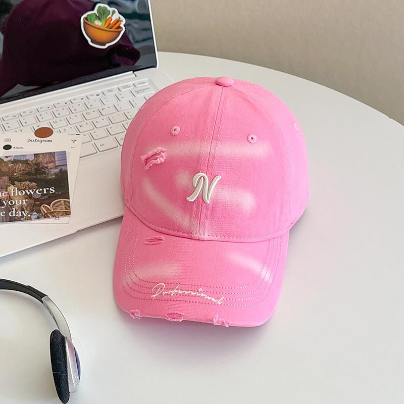 Casual Korean Embroidered Baseball Cap With Sunblock And Foldable Feature For Spring Outings