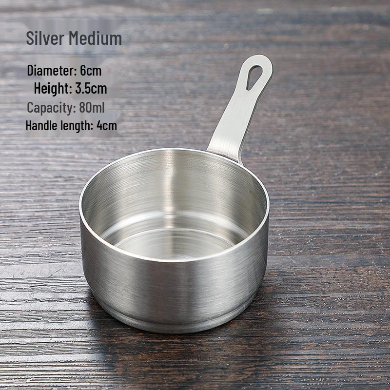 304 Stainless Steel Sauce Cup with Handle - Perfect for Steak, Dips, Snacks, and Vinegar.