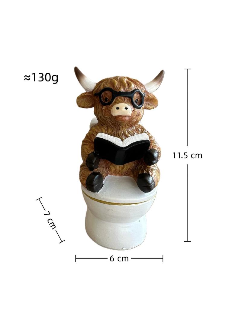 Highland Cow Resin Statue: Creative Festival Bathroom and Home Decoration Gift