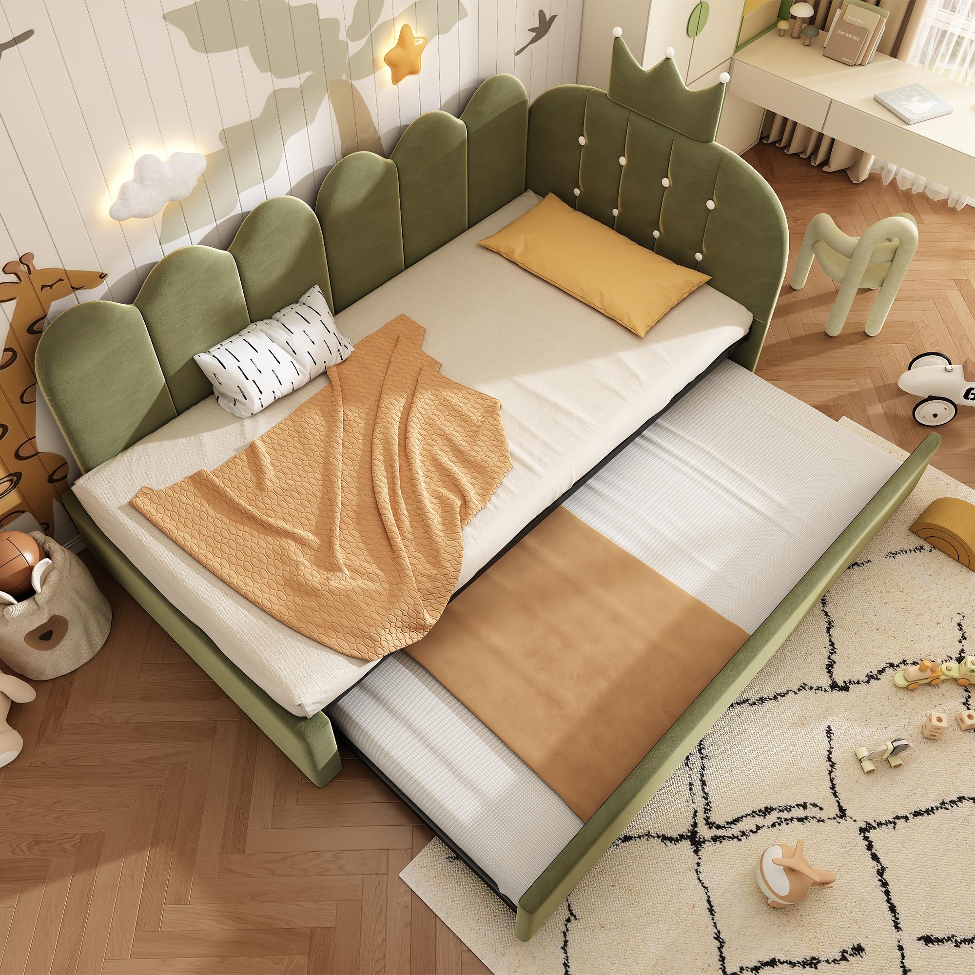 90×200 cm Velvet Sofa Bed with
