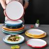 Nordic Style Melamine Round Flat Dining Plate