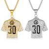 Pendant New Hip Hop Hiphop Jewelry Football Epoxy No. 30 Jersey Necklace