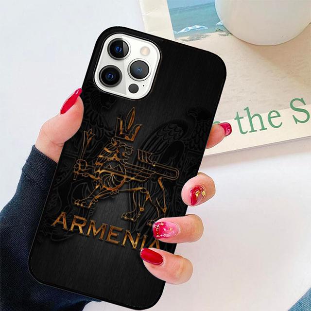 Autumu Armenia Russia Flag Coat of Arms Phone Case Cover for iPhone 17 Air 16 16e 15 12 11 13 14 Pro Max Apple Plus