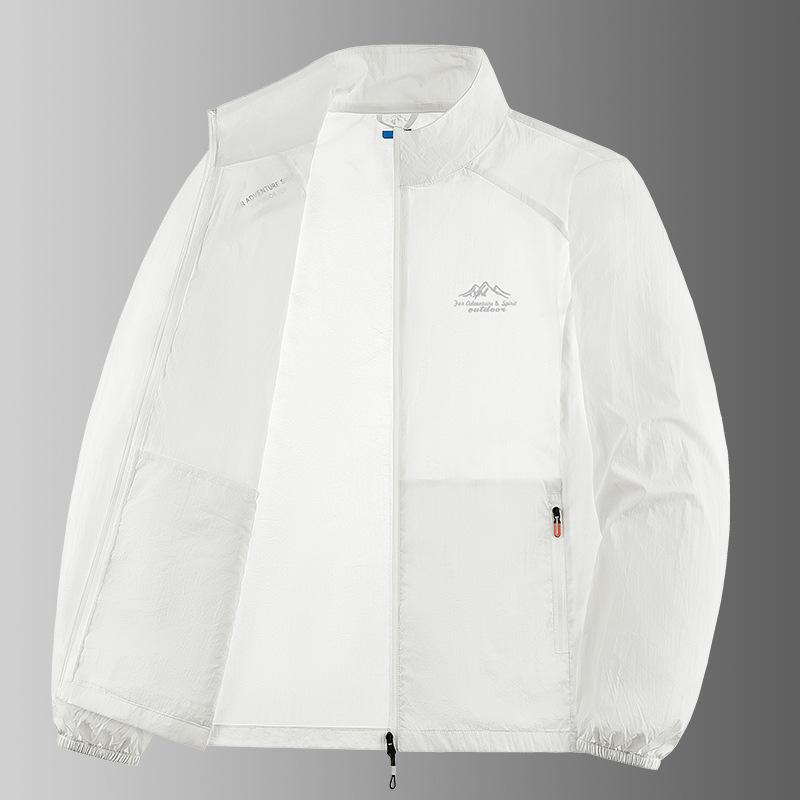 Sunscreen Clothes for Men New Style Middle-aged Men's Summer Fishing Suit Thin Outdoor Men's Stand-up Collar Sportswear