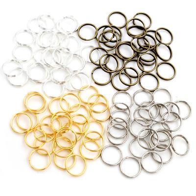 200pcs/lot 4 6 7 8 10 Mm Open Jump Rings Double Loops Gold/Silver Plated Split Rings Connectors For Jewelry Making Supplies DiY