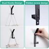 6pcs Bathroom Stainless Steel Towel Hook Self Adhesive Wall Coat Rack Key Holder Rack Towel Hooks Clothes Rack Hanging Hooks