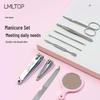 LMLTOP 9-Piece Beauty Manicure Set with Tweezers, Nail Clippers, and File F0128