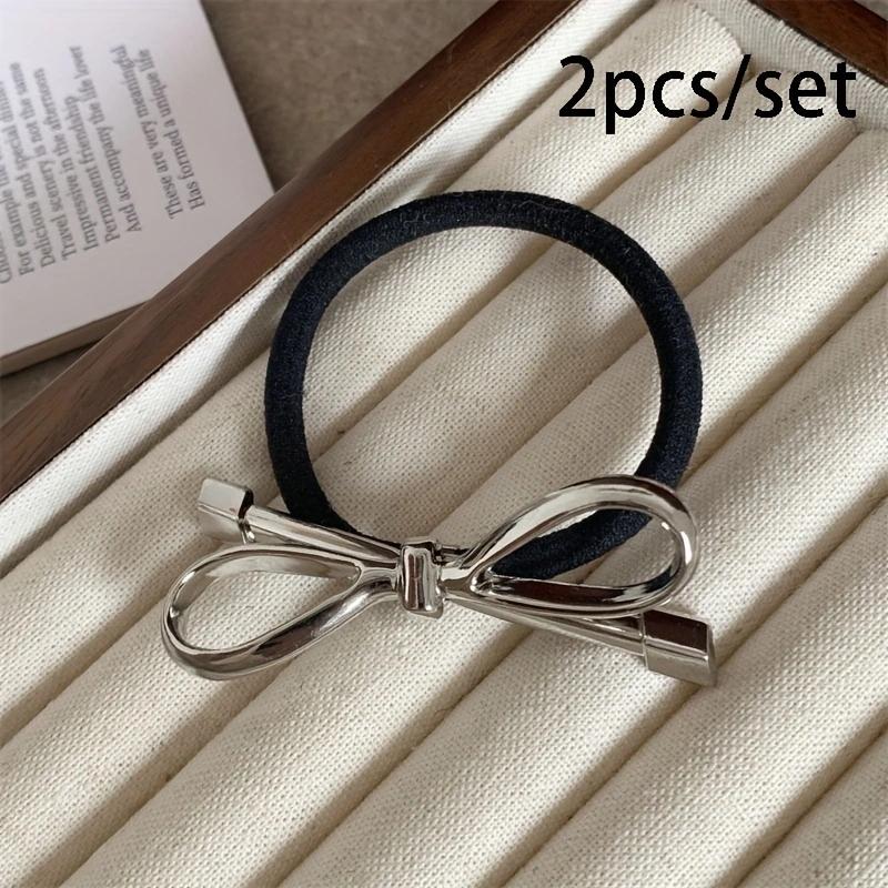 

2 шт./компл. Милые заколки-бантики для волос из металлического сплава, заколки-шпильки для женщин, аксессуары для волос