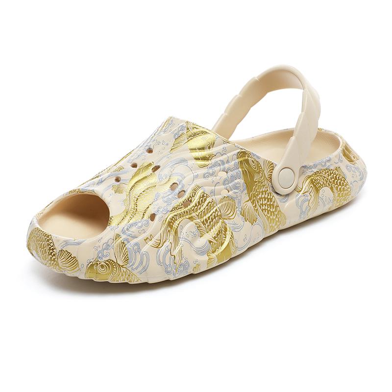 Summer sandals for men and women Lightweight EVA casual couple shoes Outdoor beach flats non-slip Home bathroom shoes Large size