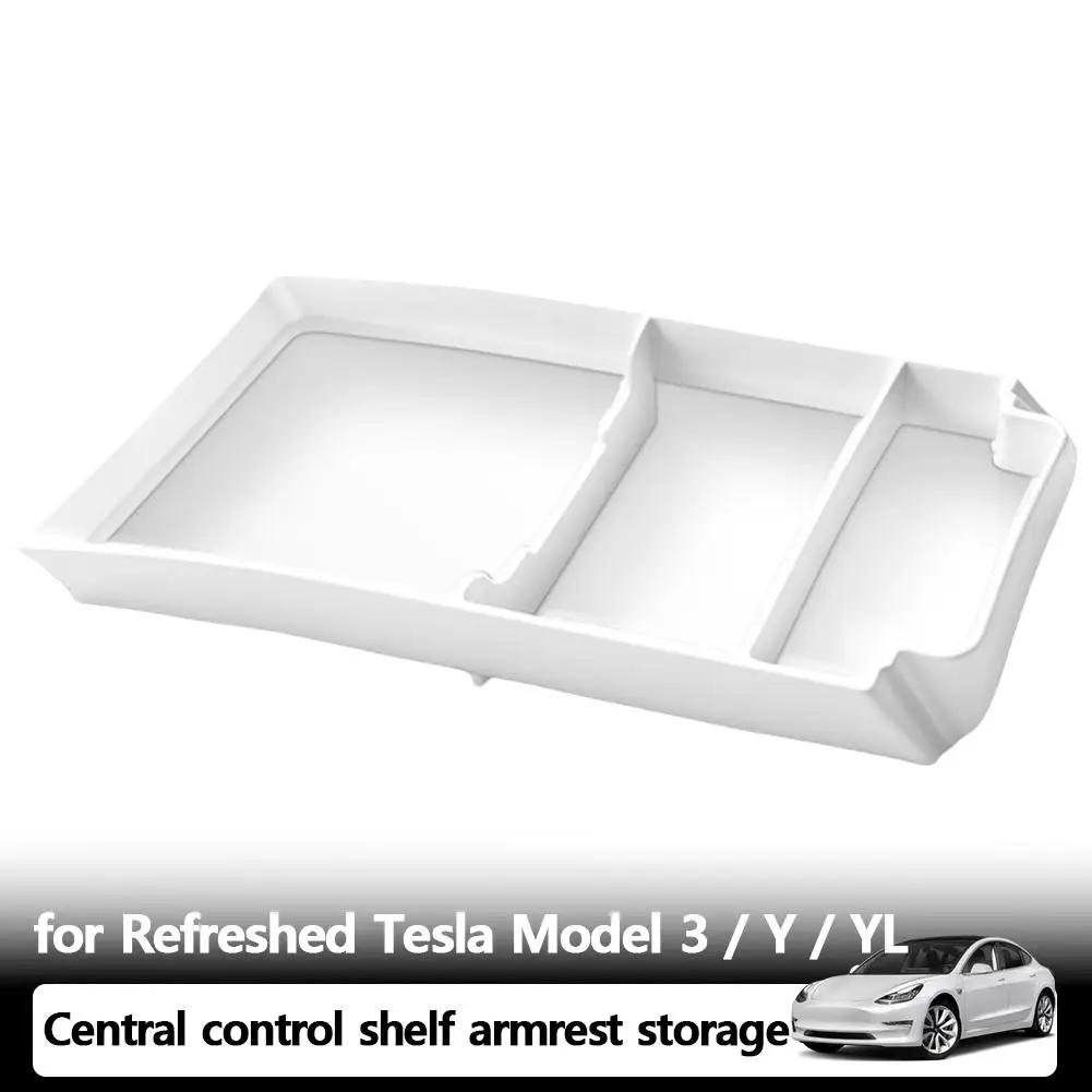 New Model 3 Highland / Model Y/YL Center Console Armrest Storage Tray Organizer Box Case ABS For Tesla Car Interior Accessories