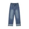 LAP Tape Roll-Up Straight Fit Denim Pants Aq3Dp863